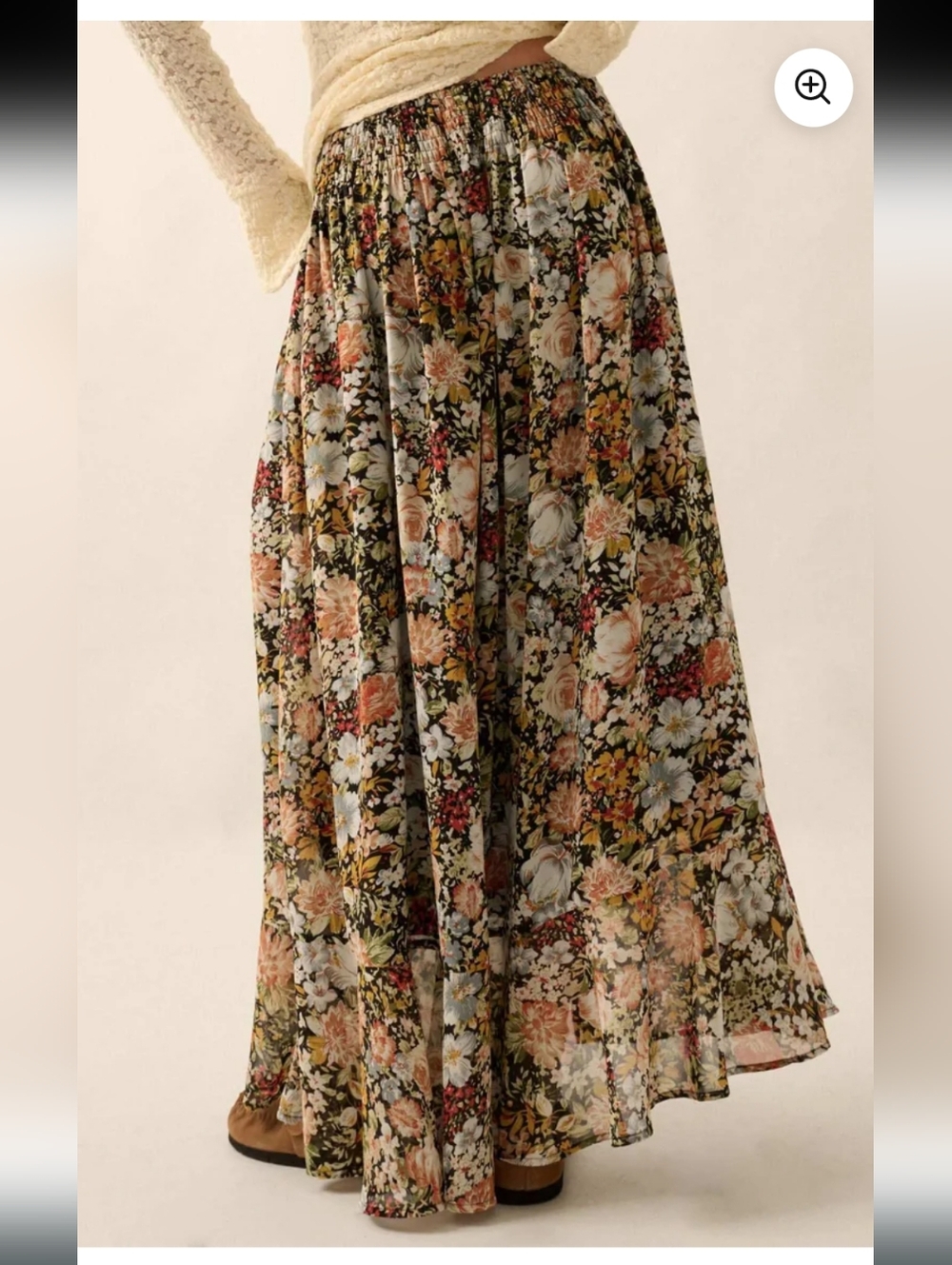 NWT Promesa Spring Bouquet Floral Chiffon Button-Front Maxi Skirt Size Medium